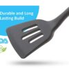 Silicone Cooking Utensils Set (6 pcs) Natural Wood Kitchen Utensils – Eco Friendly & BPA Free, Non Scratch & Non Stick Easy Grip Cooking Tools And Best Kitchen Gadgets Tools for Cookware - Image 9